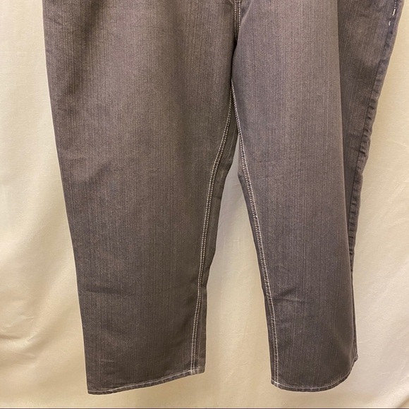 KB8782 Jeans 50x29 Gray Back Flap Embroidered Pockets (Tag Size 52) Straight - Picture 4 of 10